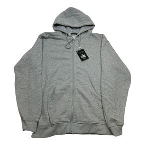 Galaxy Blue Ice Fleece-Lined Full-Zip Hoodie‎ Mens Medium Heather Grey $52